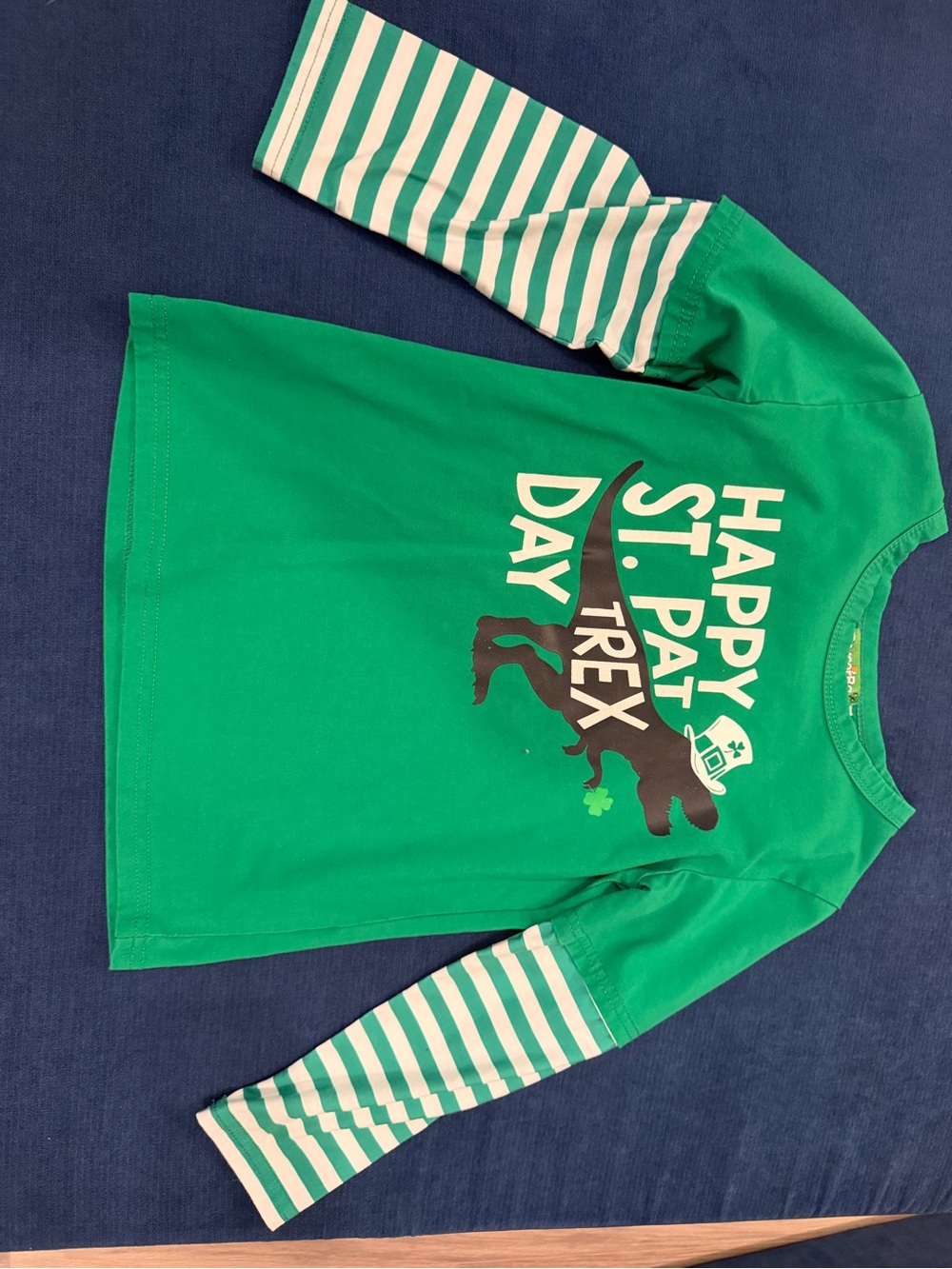 Happy St. Pat's Day Green Kids Long-Sleeve Tee